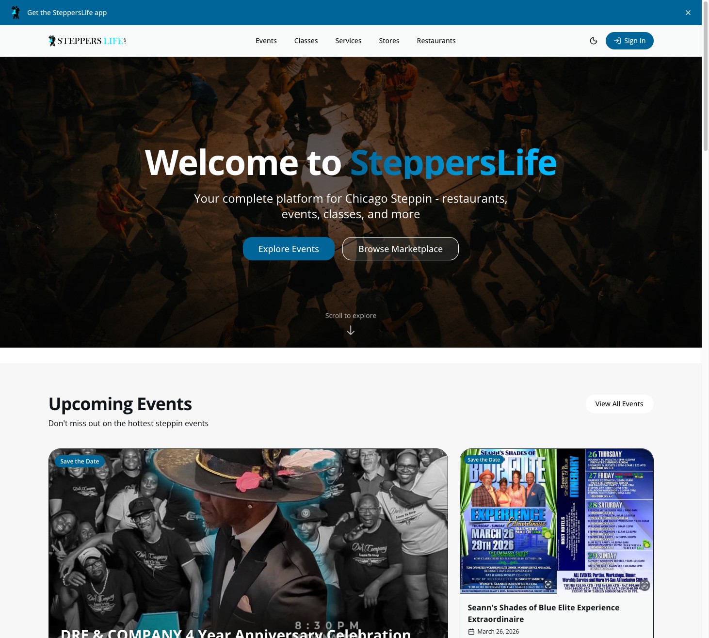 Steppers Life website
